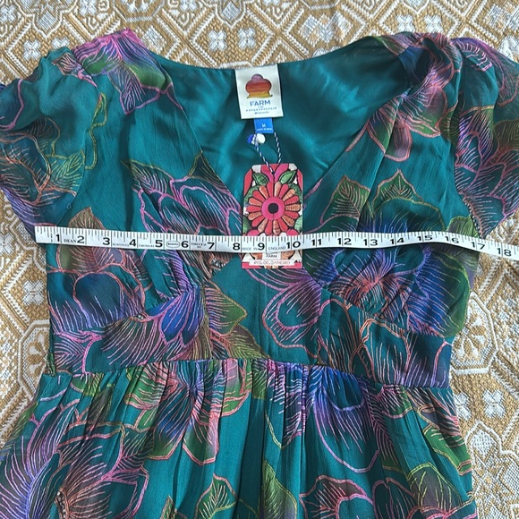 Farm Rio × Anthropologie Puff-Sleeve Corset Dress - Like New (worn once) - M - Picture 8 of 9